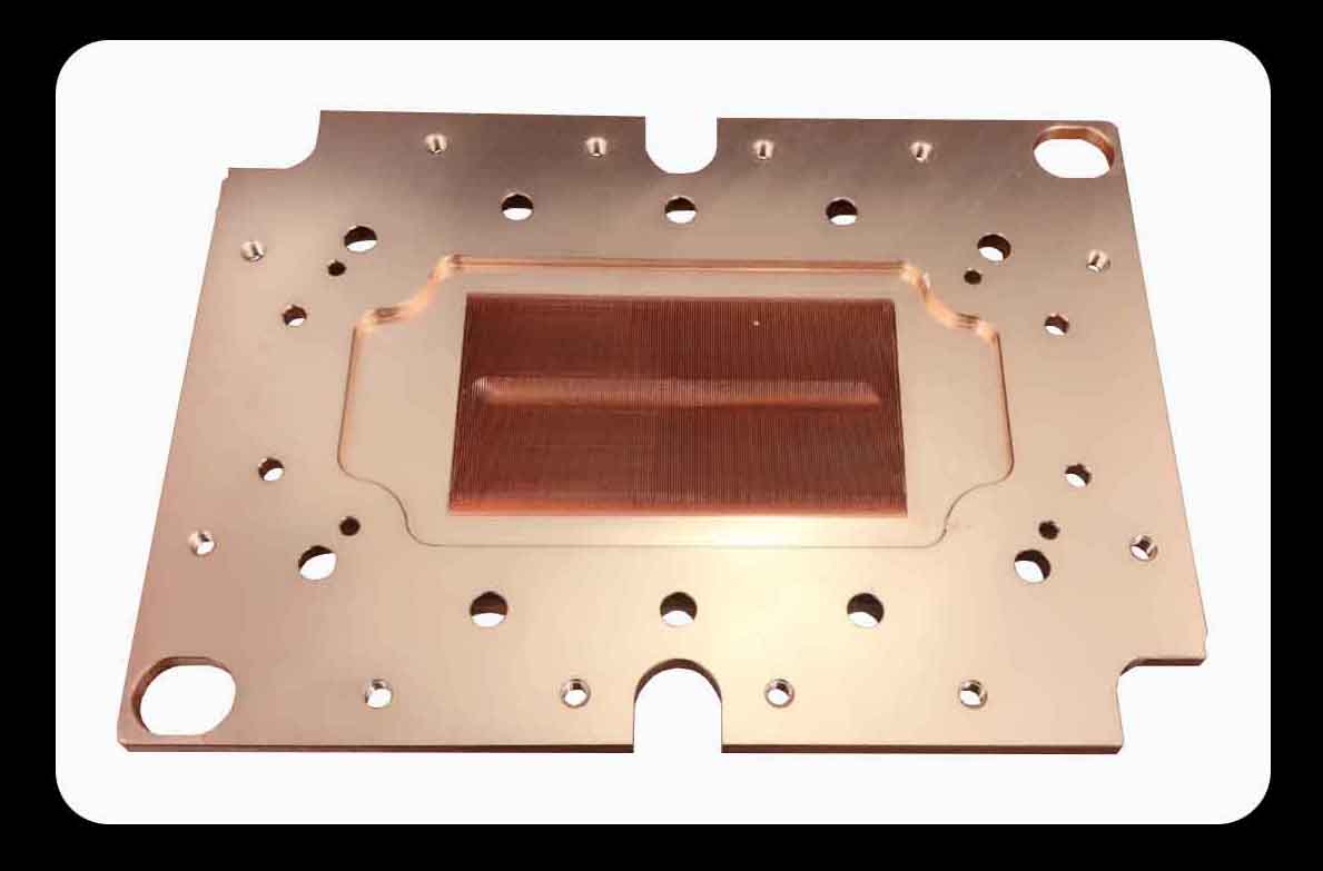 Circulating liquid cooling skived fin heat sink